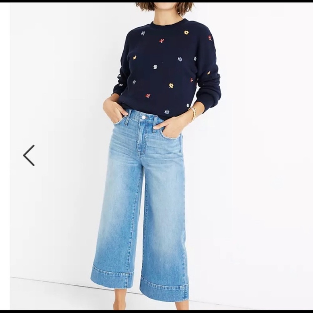 Madewell crop wide leg jeans